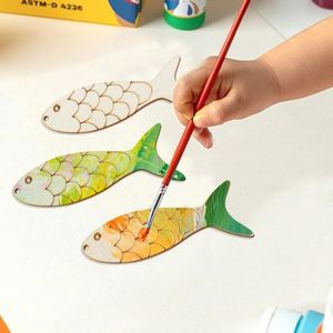 Décorations et artisanat en bois brut en forme de poisson à ajouter soi-même pour mariages, anniversaires et fêtes sur le thème des animaux marins - Product Image 1