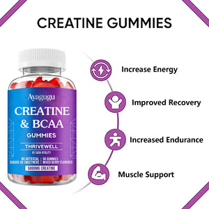 Private Label <b>Creatine</b> Gummies 3000mg Mixed Berry Flavor Muscle Growth Strength Recovery Workout Pre Post Vegan Supplement - Product Image 4