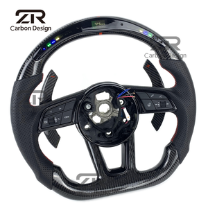 อุปกรณ์เสริมสำหรับรถยนต์พวงมาลัย LED RPM คาร์บอนไฟเบอร์สำหรับรถ <span class=keywords><strong>Audi</strong></span> A3 A4L A4 B9 A5 A6 RS4 RS5 RS6 RS7 2017 - <span class=keywords><strong>2023</strong></span> - Product Image 6