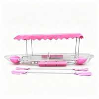 Kayak double transparent 24g avec bouée de sécurité et bouées en mousse et tente et chaise transparente