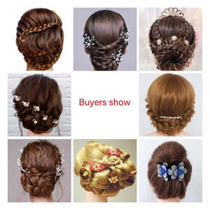 Cabeza de Maniquí Profesional para Entrenamiento de <span class=keywords><strong>Peluquería</strong></span>, Cabello Humano Liso y Ondulado de 53 cm, Modelo para Prácticas de Corte y Trenzado - Product Image 4