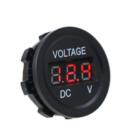 A27 Tahan Air Panel Mount 6-30V Voltmeter Digital untuk 12V 24V Mobil Kemping Marine