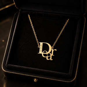 Nuova Collana Trendy Minimalista con Catena a Maglie e Design con Lettere DST Greek 1913 in Acciaio Inossidabile Dorato, Gioiello Regalo - Product Image 4
