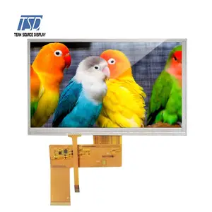 Pantalla LCD de 7 pulgadas con panel táctil resistente, pantalla LCD de 800x480 de resolución, 200nits, brillo, RGB