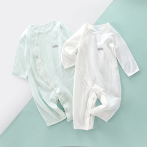 Romper Piyama Bayi Lengan Panjang untuk Musim Panas, Onesie Tanpa Jahitan yang Lembut dan Sejuk, Jumpsuit Bayi Ringan dan Bernapas untuk Anak Laki-Laki & Perempuan - Product Image 1