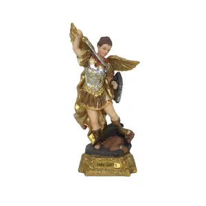 Estatua personalizada de resina de Saint Michael para decoración del hogar, artículos religiosos, Arcángel, Michael, manualidades de resina, fabricación china