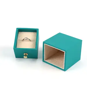 Kustom Logo pribadi lucu gelang kalung cincin laci kertas kotak perhiasan kertas daur ulang perhiasan kertas kotak kemasan busa sisipan