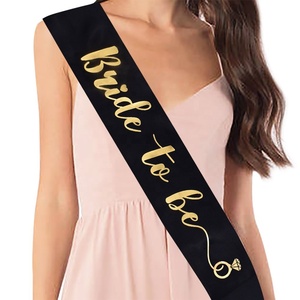 งานแต่งงานตกแต่งเจ้าสาวงานแต่งงานเจ้าสาวซาตินSash Bachelorette Party Girl Hen Partyอุปกรณ์ตกแต่ง - Product Image 3