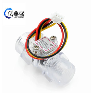 Yf 201c Liquid <b>Flow</b> Sensor 4 In <b>Water</b> <b>Flow</b> <b>Meter</b> For Arduino Project With 3 Wire Connector And Clear Black Body - Product Image 3