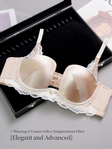 Ensemble de lingerie sexy en dentelle de soie super douce et brillante de haute qualité, soutien-gorge et culotte sexy pour femmes, ensemble de sous-vêtements lisses - Product Image 4