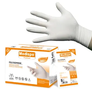 Medispo brand medical supply latex-free polyisoprene hand glove with box packing