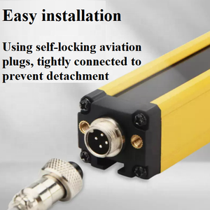 Tirai lampu lift Sensor keamanan tiga sisi, optik industri Pitch 10mm 2.5m penginderaan jarak - Product Image 6