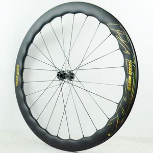 Jeu de roues de <span class=keywords><strong>vélo</strong></span> de <span class=keywords><strong>route</strong></span> et de gravier 700C à double frein à disque, en fibre de carbone, avec jante ondulée, roue libre DT à cliquet planétaire 54T, tirage droit, bande plate - Product Image 2