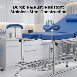 Lettino Ginecologico Portatile Sanong-Style in Acciaio Inossidabile Lechi <span class=keywords><strong>A23</strong></span> con Schienale e Tavolo per Esami - Product Image 3
