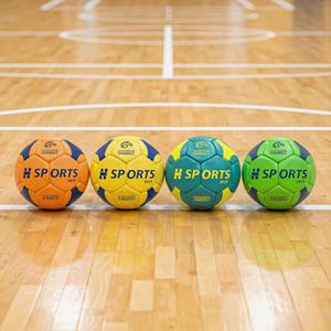 Balón de <span class=keywords><strong>Balonmano</strong></span> de Cuero PU Tamaño 1/2/3 Azul+Amarillo con Logotipo Personalizado Disponible Guangzhou H Sports Beach - Product Image 4