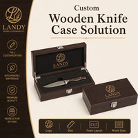 Caja para Cuchillos de Madera de Fresno Natural, Construcción con Juntas Dentadas, Embalaje con Inserto de Espuma, Almacenamiento de Cuchillos de Chef al por Mayor, Proveedor OEM