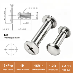 หมุดยึดสแตนเลสแบบ OEM หัวแบน สำหรับอั<span class=keywords><strong>ลบ</strong></span>ั้มรูป สมุดภาพ เมนู และงานซ่อมหนังสือ - Product Image 2