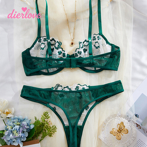 Set Lingerie 2 Pezzi 2026 con Body in Pizzo Floreale Ricamato, Taglie Forti, Reggiseno Traspirante, Design Sottile e Trasparente, Vendita all'Ingrosso - Product Image 3