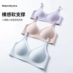 Reggiseno per allattamento Premium a 4 ganci reggiseno per maternità incinta senza fili reggiseni per l'allattamento al seno senza cuciture Push Up traspirante