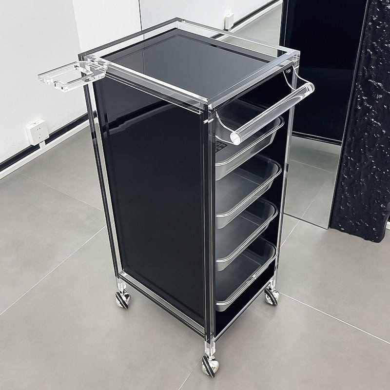 Four-story tool cart-black