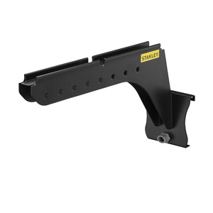 Support mural pour étagère Stanley Track, en métal noir, pour le rangement d'outils - Product Image 1