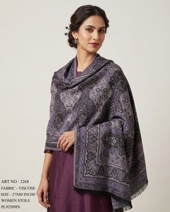 Premium Quality Winter Abaya Women <b>Shawl</b> Stole Viscose Floral Elegant Look Modest Wear Lightweight Discounted Price - Product Image 1