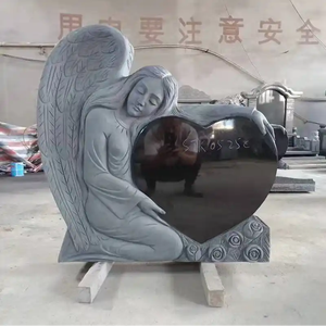 Высококачественный Европейский современный дизайн Шаньси черный гранит кладбище надгробный памятник натуральный камень мемориальная могила для продажи - Product Image 2