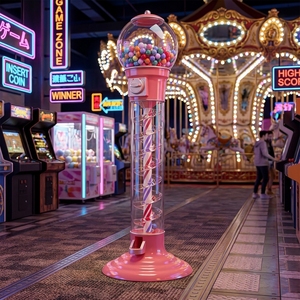 <strong>Coin</strong> Operated Spiral Gum <strong>Capsules</strong> Vending Gumball Machine with <strong>Capsule</strong> Toys or Bouncy Ball Gachapon Vending Machine - Product Image 1