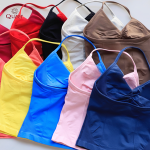 Bán buôn cao tác động Yoga bọc đầu chạy SINGLET biểu tượng tùy chỉnh dây cổ phòng tập thể dục vest Womens Tank Top - Product Image 6