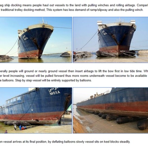 Airbag marino multiusos reutilizable de caucho para lanzamiento de embarcaciones, salvamento y amarre - Product Image 5