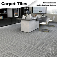 Dalles de moquette carrées antidérapantes et antistatiques, résistantes au feu, pour bureaux modulaires, pour projets commerciaux, directement de l'usine