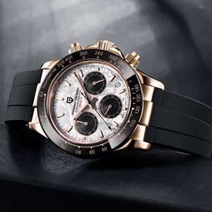 นาฬิกาโครโนกราฟ Pagani Design สำหรับผู้ชาย ขนาด 40 มม. สายยาง กันน้ำ 100 ม. นาฬิกาสปอร์ตควอตซ์ - Product Image 4