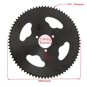 HIAORS-piñón trasero T8F 74T, <span class=keywords><strong>Mini</strong></span> Moto ATV <span class=keywords><strong>Quad</strong></span> Dirt Pit Pocket, piezas cruzadas de 47cc y 49cc - Product Image 2