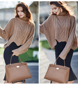 Trendy Ladies Handbag <b>Large</b> Capacity Single Shoulder Bag Bolso <b>Purse</b> and Handbag Genuine Leather Luxury Ladies Handbag Bag - Product Image 5