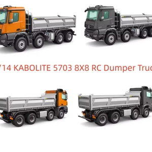 Camion benne radiocommandé 8x8 Kabolite New SJY-5703 1/14 RTR avec lumières et sons, modèle jouet pour adulte - Product Image 4