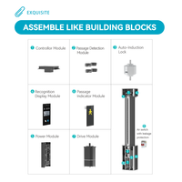 Tourniquets à ailettes NFC IP pour contrôle d'accès bidirectionnel haute sécurité avec lecteur de codes-barres pour stations de métro