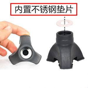 Patins triangulaires en caoutchouc antidérapants de 5 cm pour cannes de randonnée, bâtons de marche, usage extérieur pour personnes âgées - Product Image 2