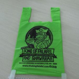 Sacs en T-shirt en matériau recyclé avec soufflet latéral et poignée, sacs de shopping personnalisables, MOQ 5000 pièces - Product Image 3