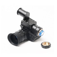 Kacamata Monokuler Penglihatan Malam NVG10 Jarak Jauh Inframerah Digital Multi-Coated dengan Lensa Objektif 32MM untuk Berburu