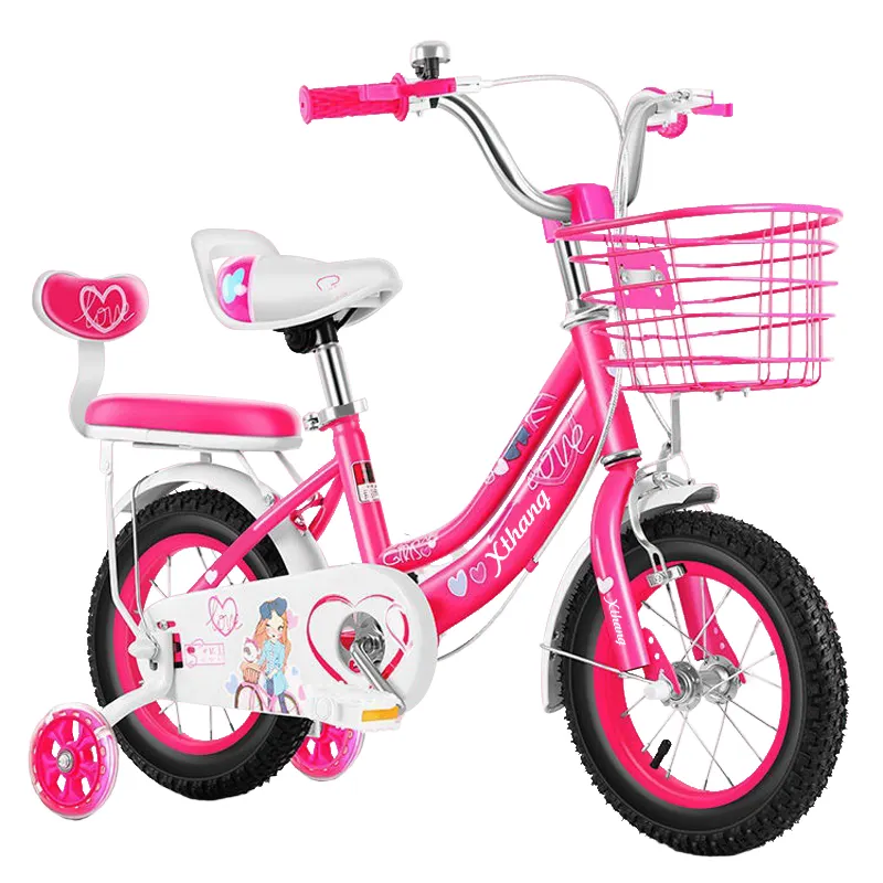 Bicicleta urbana de velocidade única para meninas e crianças com assento seguro roda de 16 polegadas