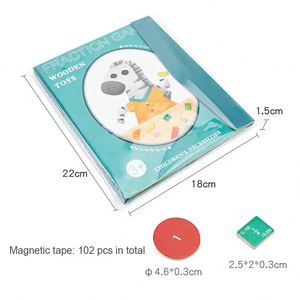 Juguete Magnético de Fracciones para el Aprendizaje de Matemáticas para Niños, Material Didáctico Montessori, Ayuda para la Enseñanza de Aritmética, Juguetes Educativos - Product Image 3