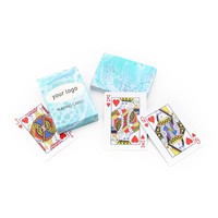 Cartes de poker en papier écologiques personnalisées avec logo, finition brillante, très populaires, en promotion pour les marchés européens, américains et mondiaux, vente en gros
