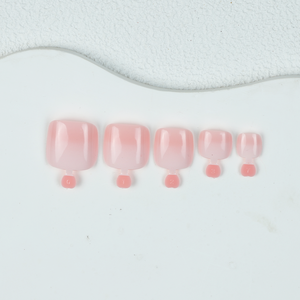 Vente en gros de 24 <span class=keywords><strong>faux</strong></span> <span class=keywords><strong>ongles</strong></span> de pieds à presser, motifs dégradés et français, pour nail art - Product Image 5
