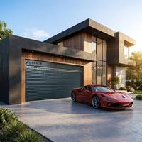 Vente directe d'usine, porte de garage électrique moderne en aluminium à enroulement pour villa résidentielle, extérieur
