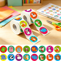 Haoxuan OEM – Rouleau d'autocollants personnalisés mignons monstres, étiquettes imprimées autocollantes et imperméables pour récompenses scolaires et décorations pour enfants