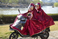 Imperméable de moto pour deux personnes de haute qualité de la marque Rainfreem, poncho de pluie pour vélo électrique pour l'extérieur