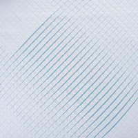 Tissu lin à rayures bleues, tissu en coton, tricot à côtes rayé