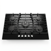 Cuisinière à gaz et électrique intégrée à 4 brûleurs avec allumage électronique, usage domestique, classe A d'efficacité énergétique