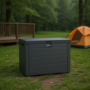 Boîte de rangement pour patio anthracite 38,7x17,3x21,7 pouces, conteneur extérieur étanche - Product Image 2