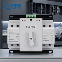 Sakelar Transfer Otomatis (ATS) Tipe CB 2-Pole |   220V Tegangan Ganda |   Fasa Tunggal 63A |   Kapasitas Pemutus 504A |   LKQ2-63A/2P |